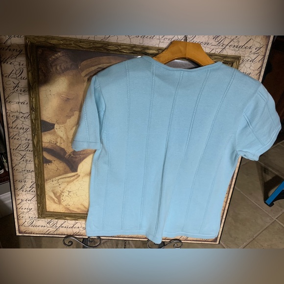 Talbots Blue Shirt and Sweater Set - Size Large - Picture 5 of 7